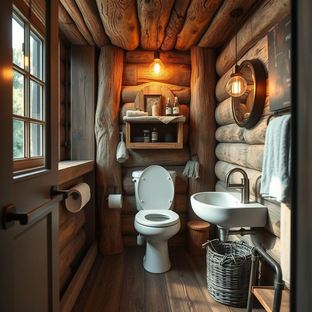 Rustic toilet - AI Generated