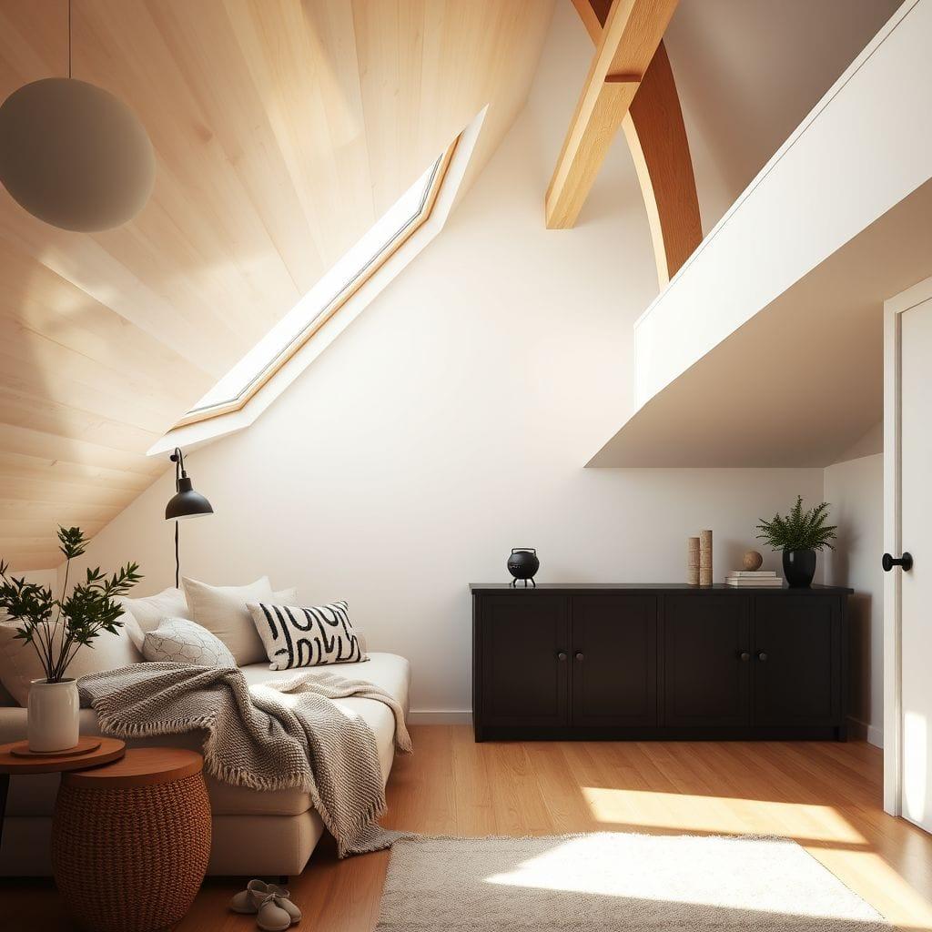 Scandinavian attic - AI Generated