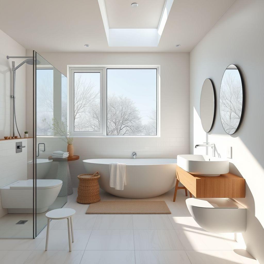 Scandinavian bathroom - AI Generated