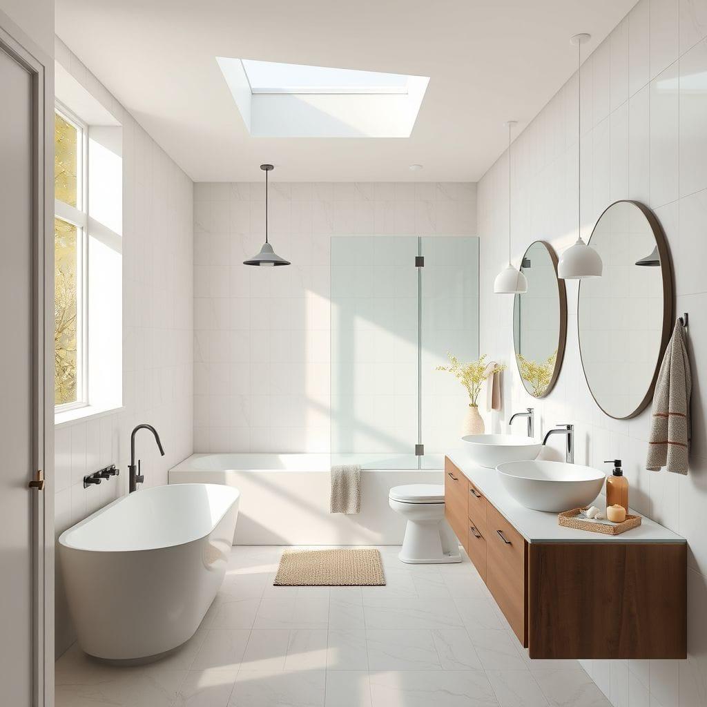 Scandinavian bathroom - AI Generated