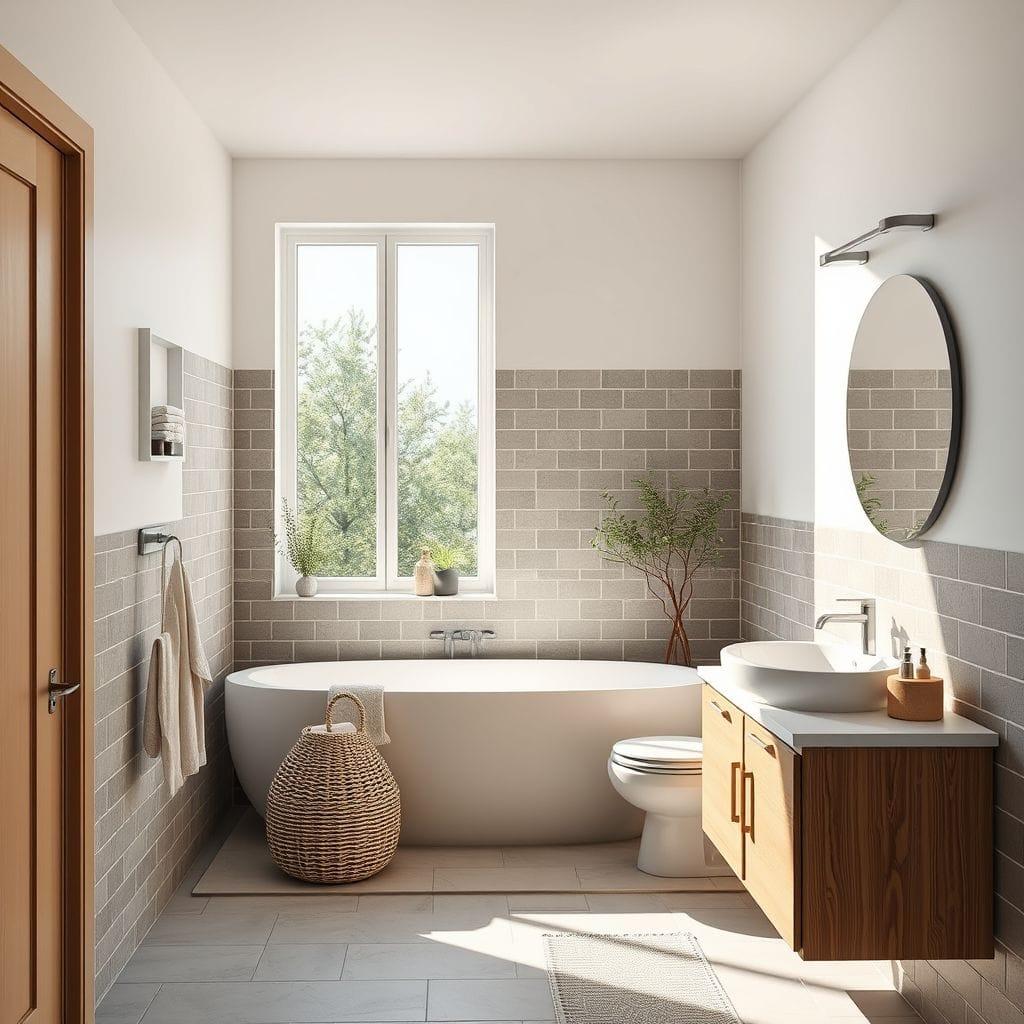 Scandinavian bathroom - AI Generated
