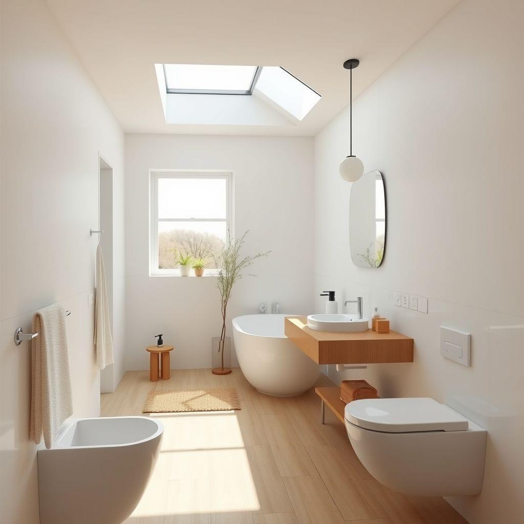 Scandinavian bathroom - AI Generated