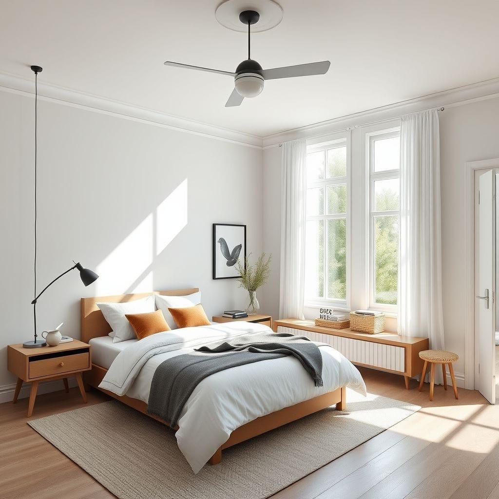 Scandinavian bedroom - AI Generated