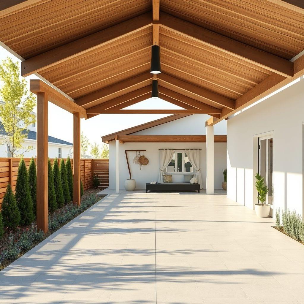 Scandinavian carport - AI Generated