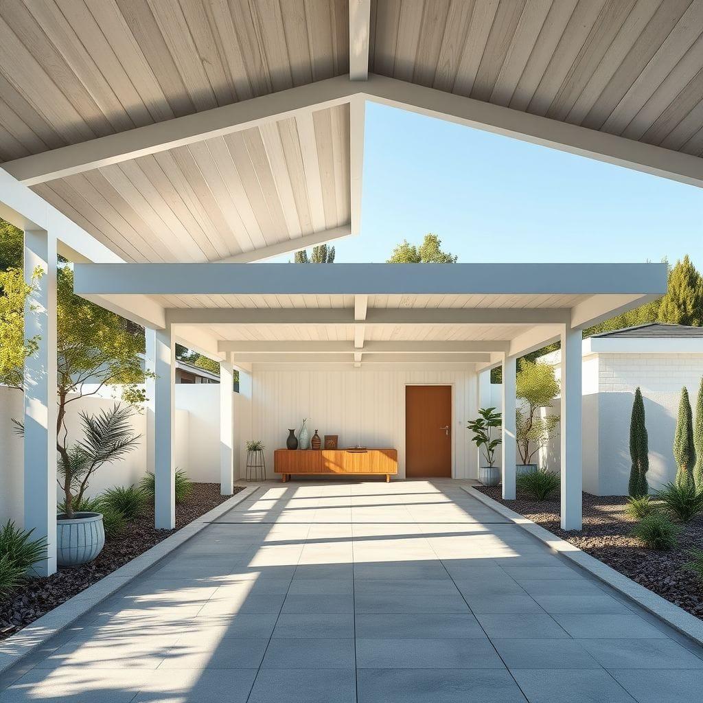 Scandinavian carport - AI Generated