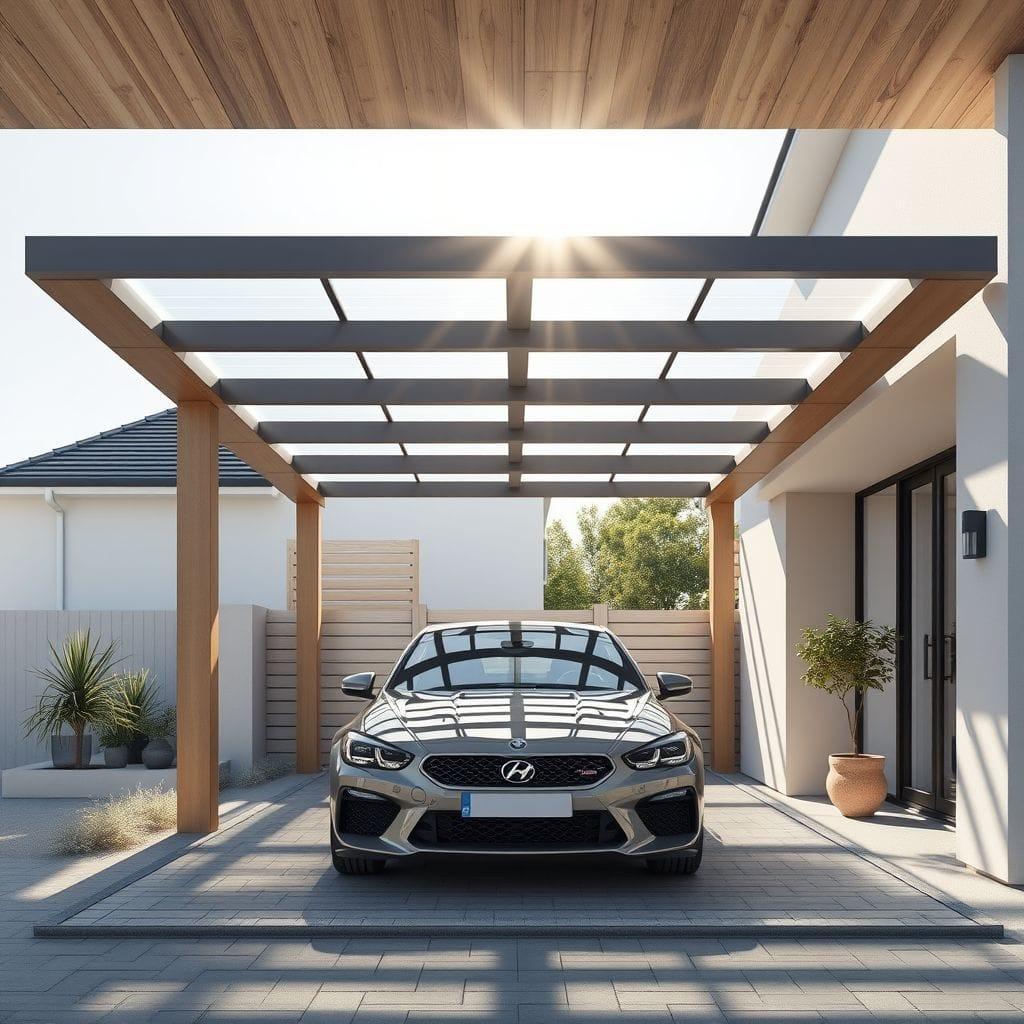 Scandinavian carport - AI Generated