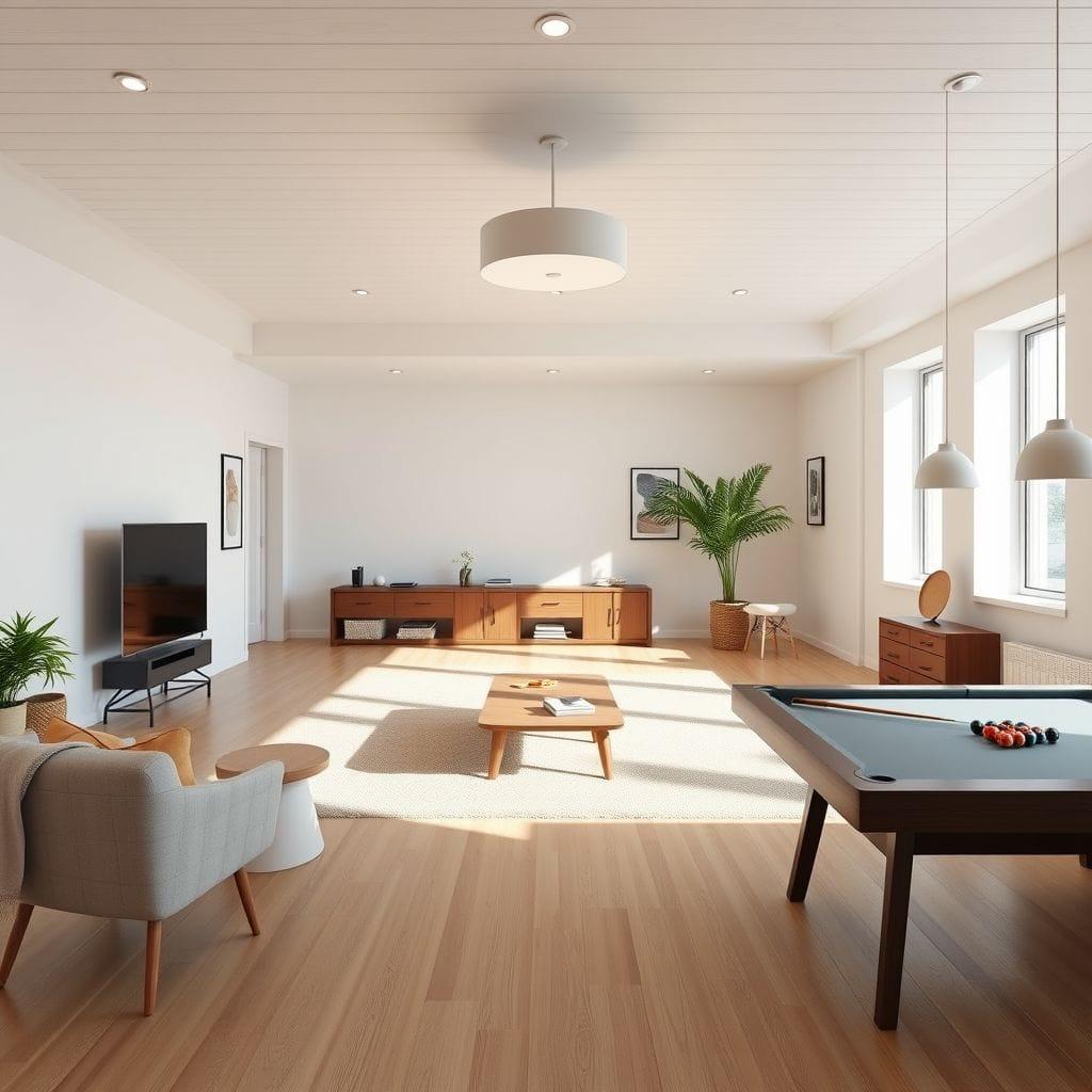 Scandinavian game room - AI Generated