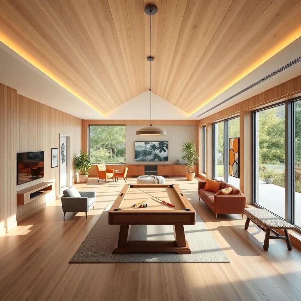 Scandinavian game room - AI Generated