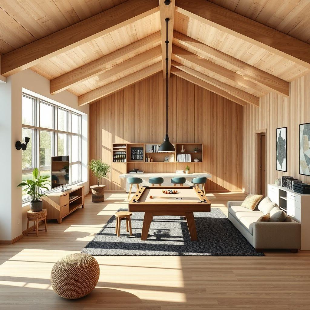 Scandinavian game room - AI Generated