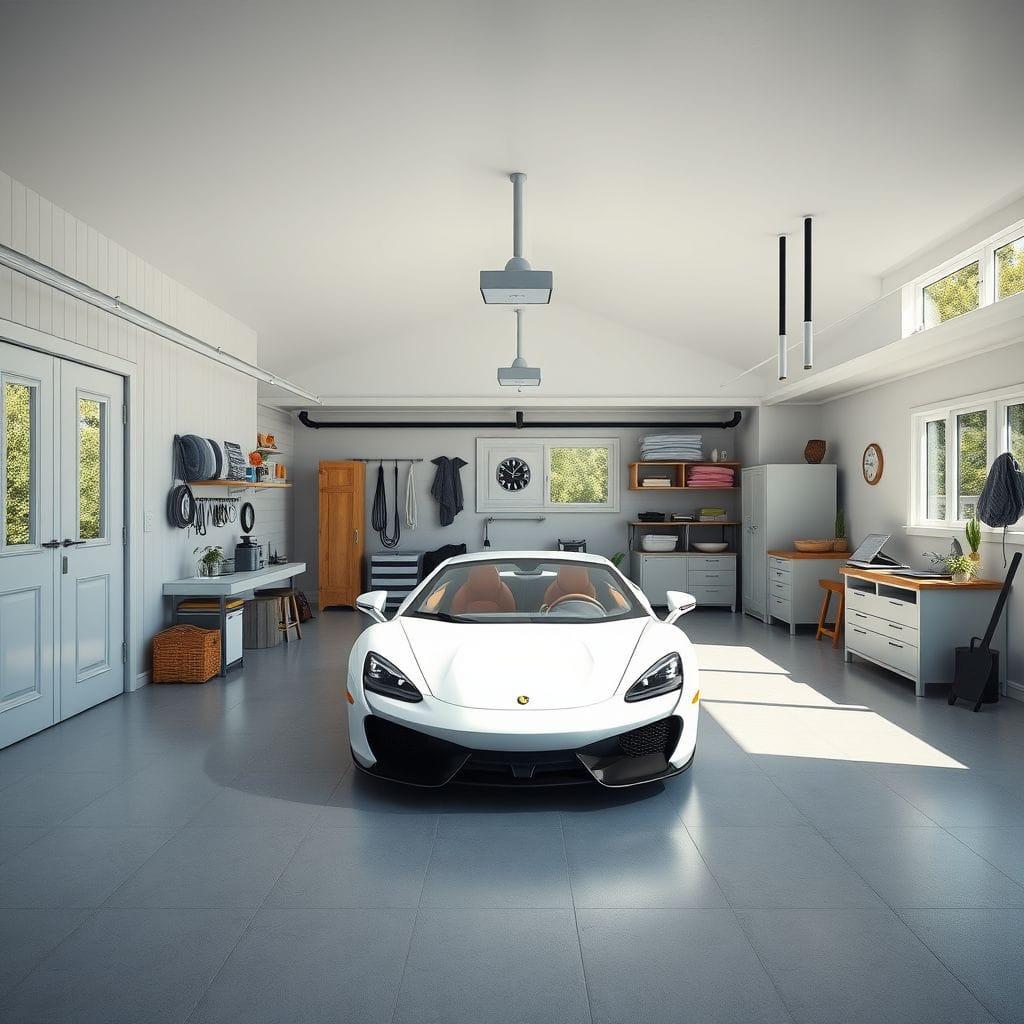 Scandinavian garage - AI Generated