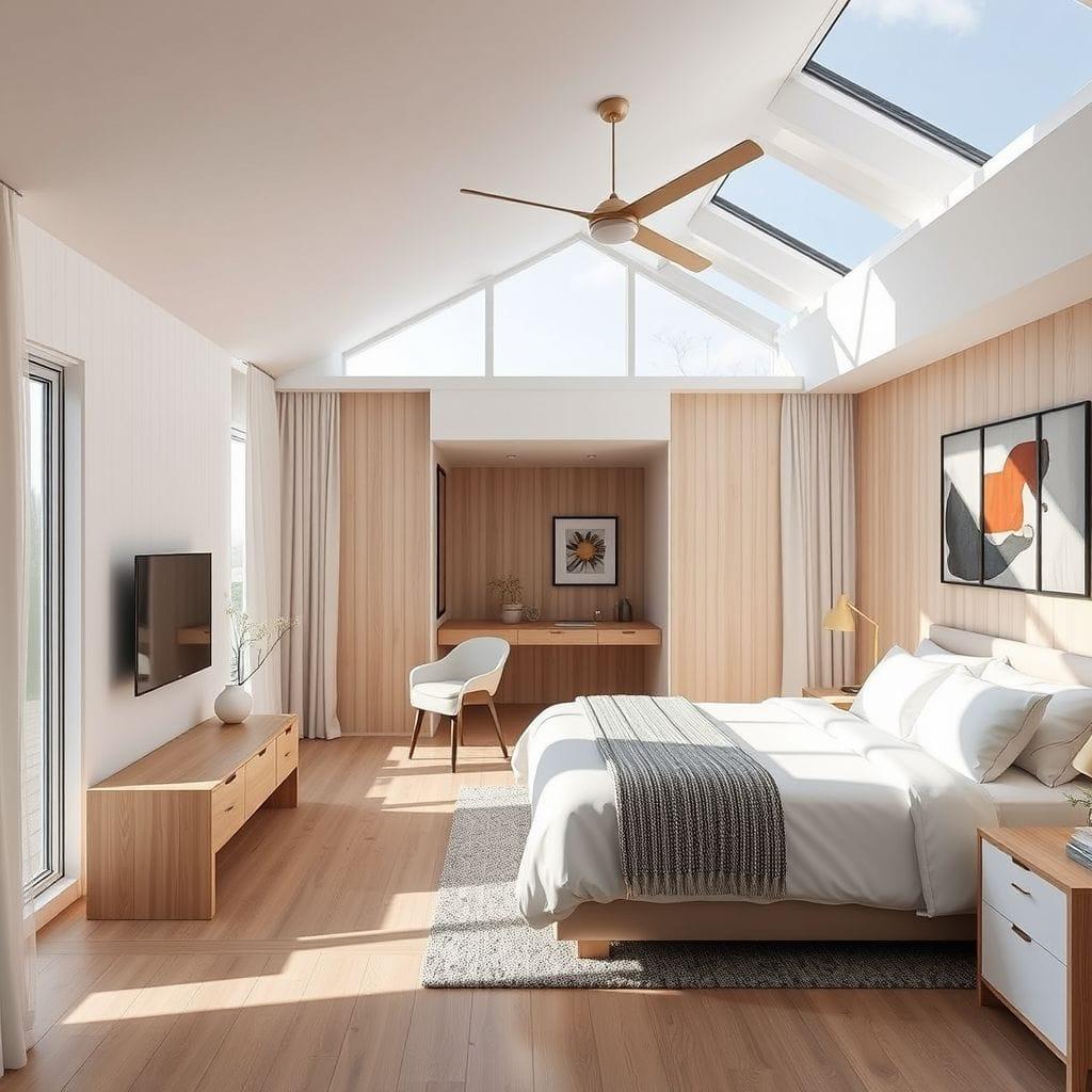 Scandinavian hotel room - AI Generated
