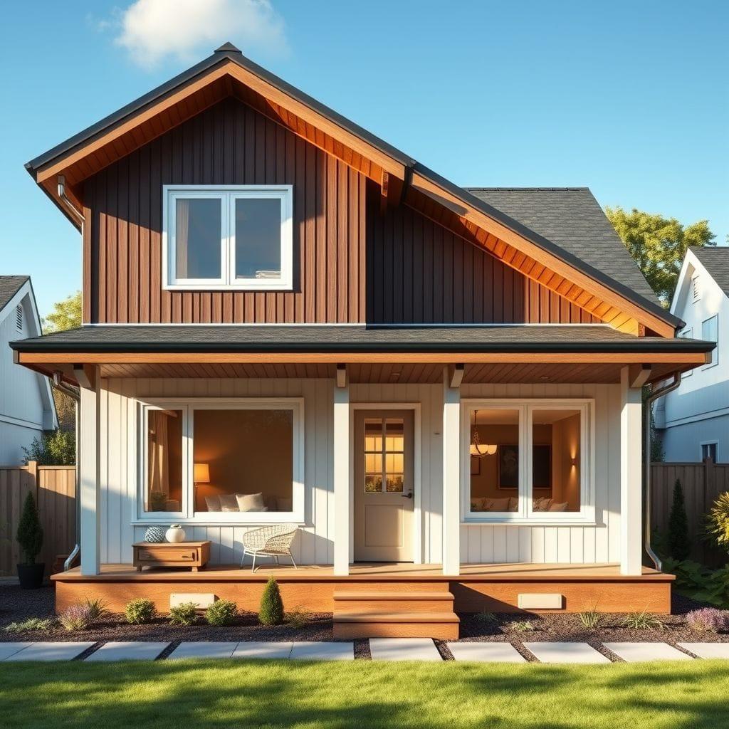 Scandinavian house exterior - AI Generated