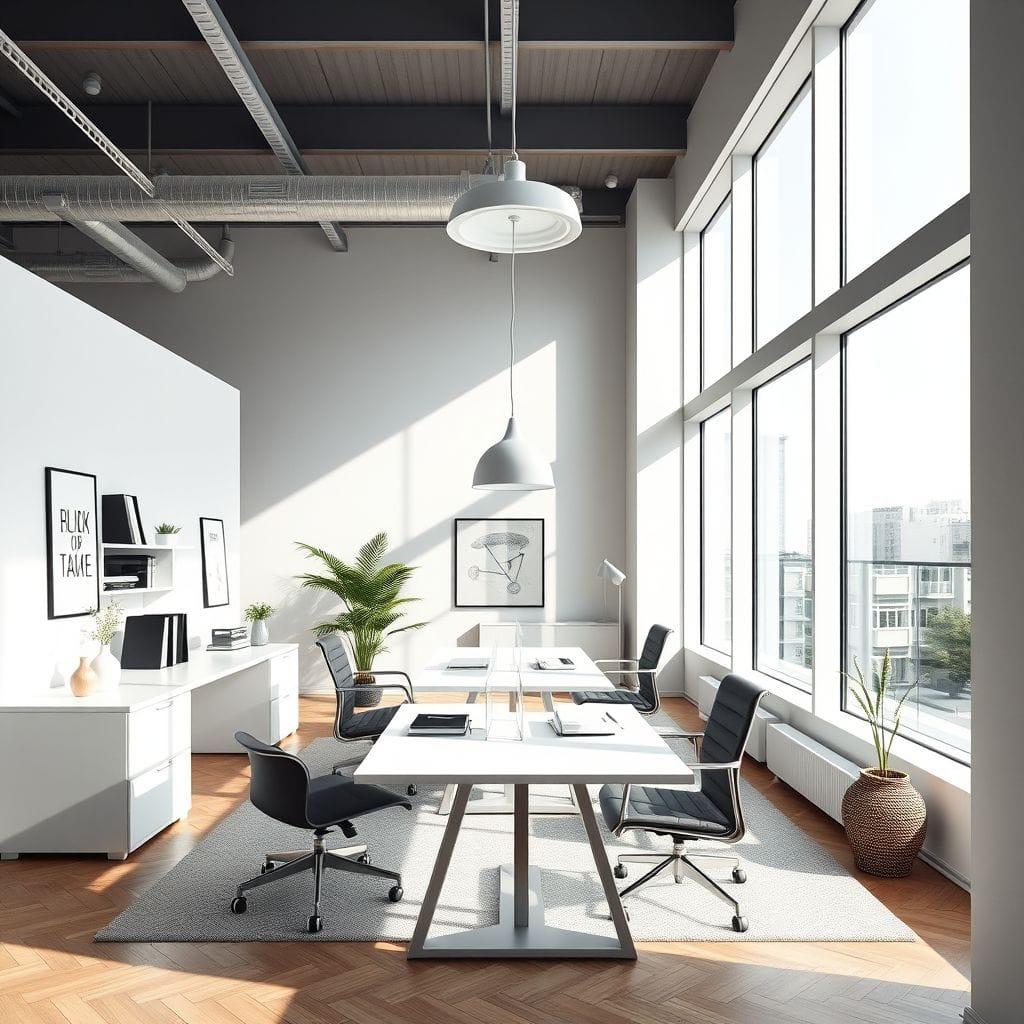 Scandinavian office - AI Generated