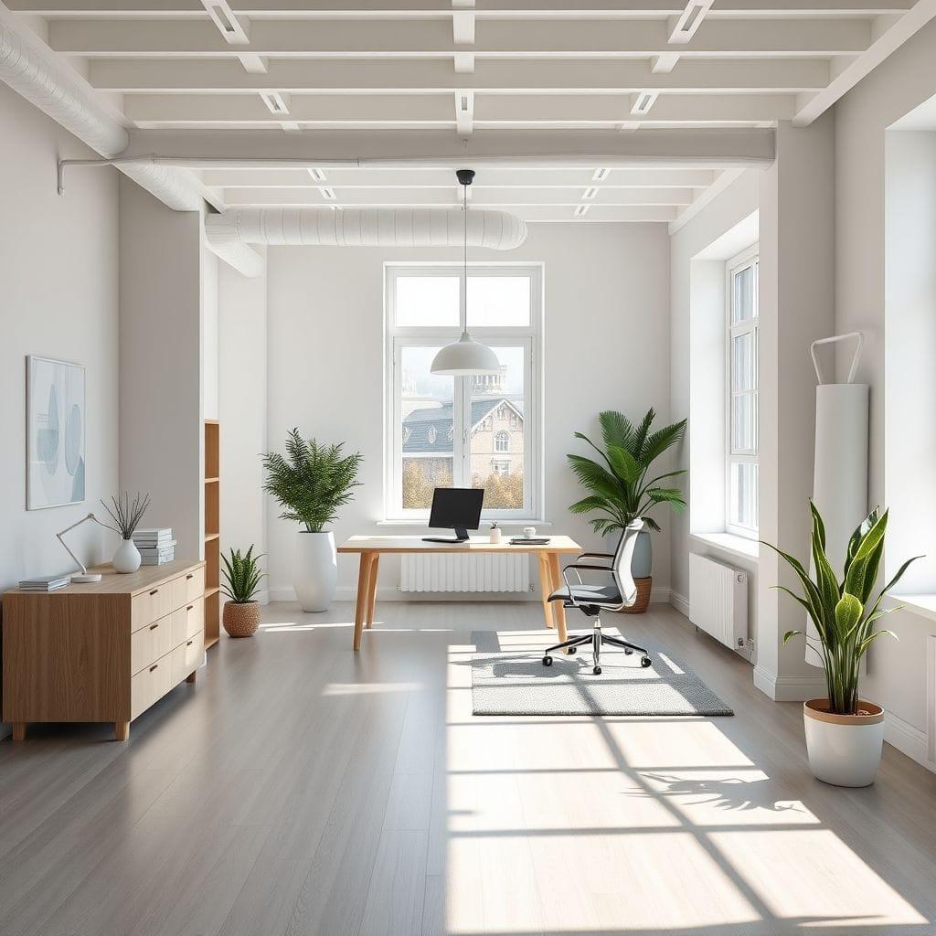 Scandinavian office - AI Generated
