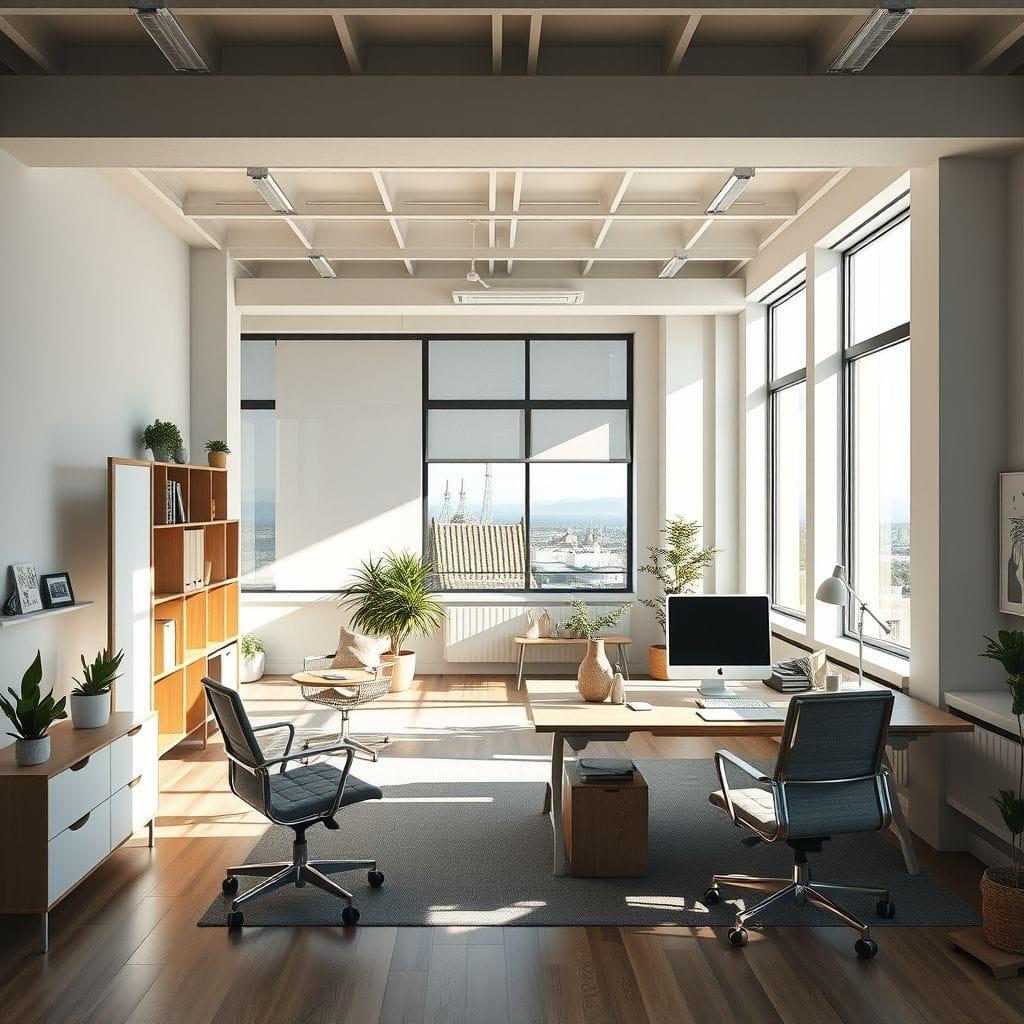 Scandinavian office - AI Generated