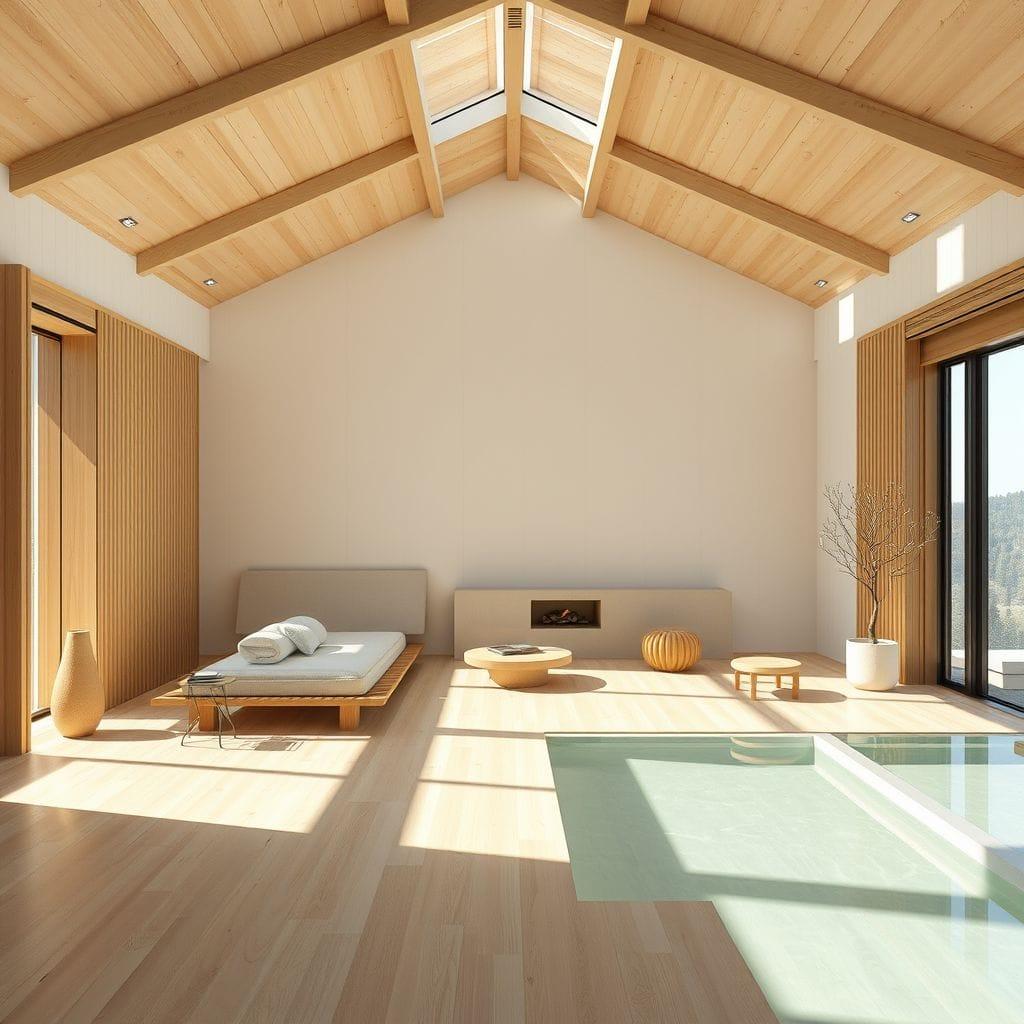 Scandinavian onsen - AI Generated