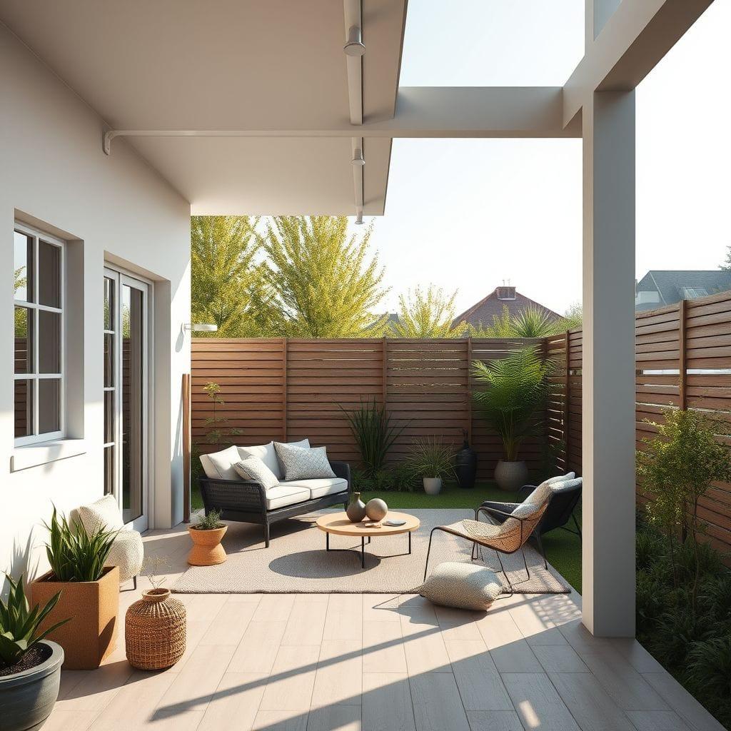 Scandinavian outdoor garden - AI Generated