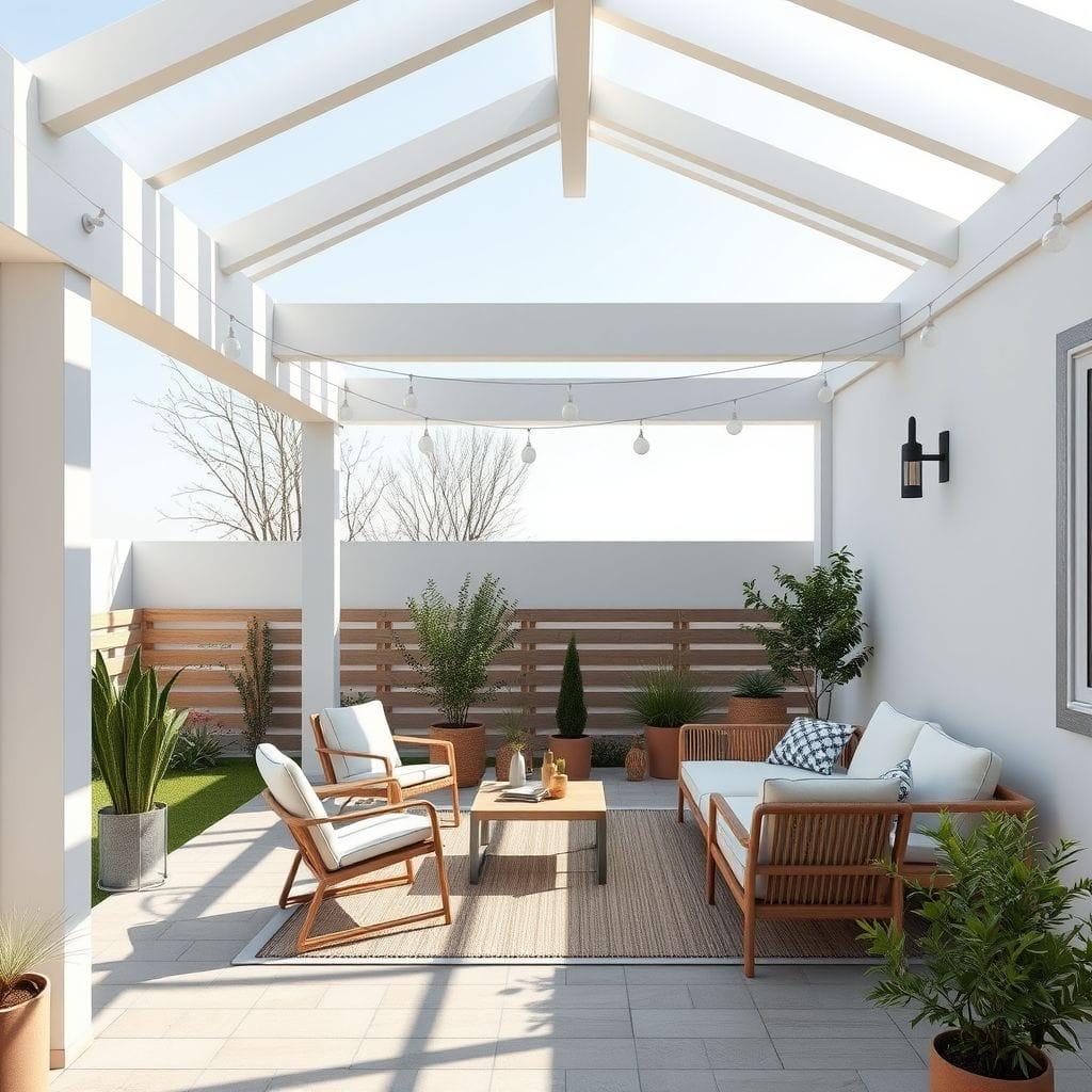 Scandinavian outdoor patio - AI Generated
