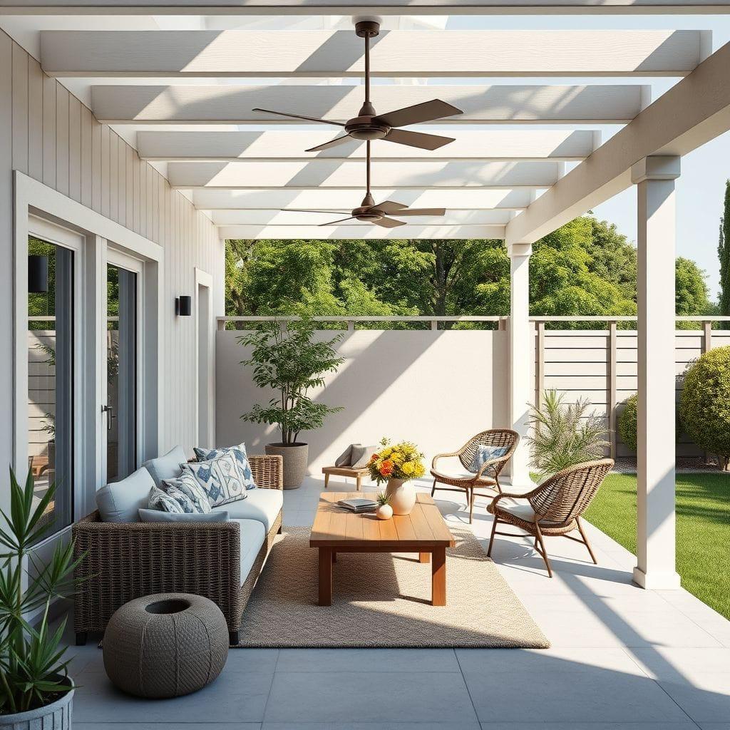 Scandinavian outdoor patio - AI Generated