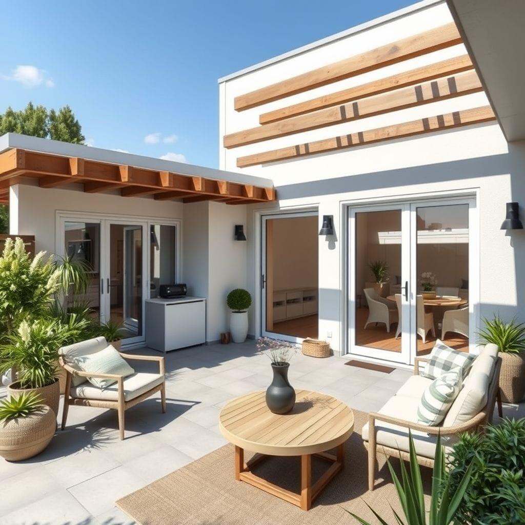 Scandinavian outdoor patio - AI Generated