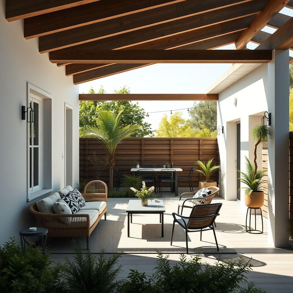 Scandinavian outdoor patio - AI Generated