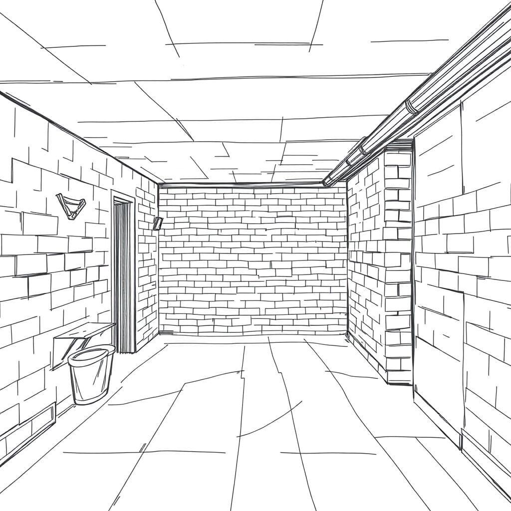 Sketch basement - AI Generated