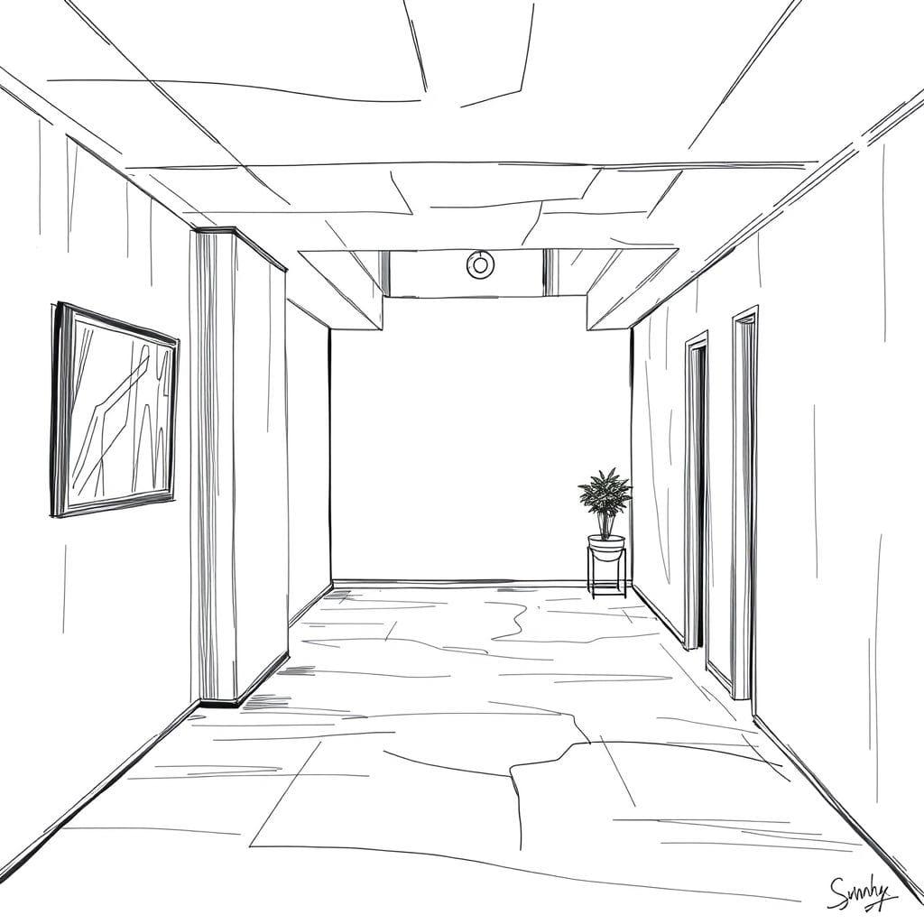 Sketch basement - AI Generated