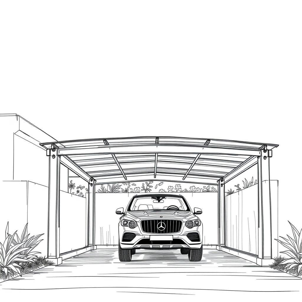 Sketch carport - AI Generated