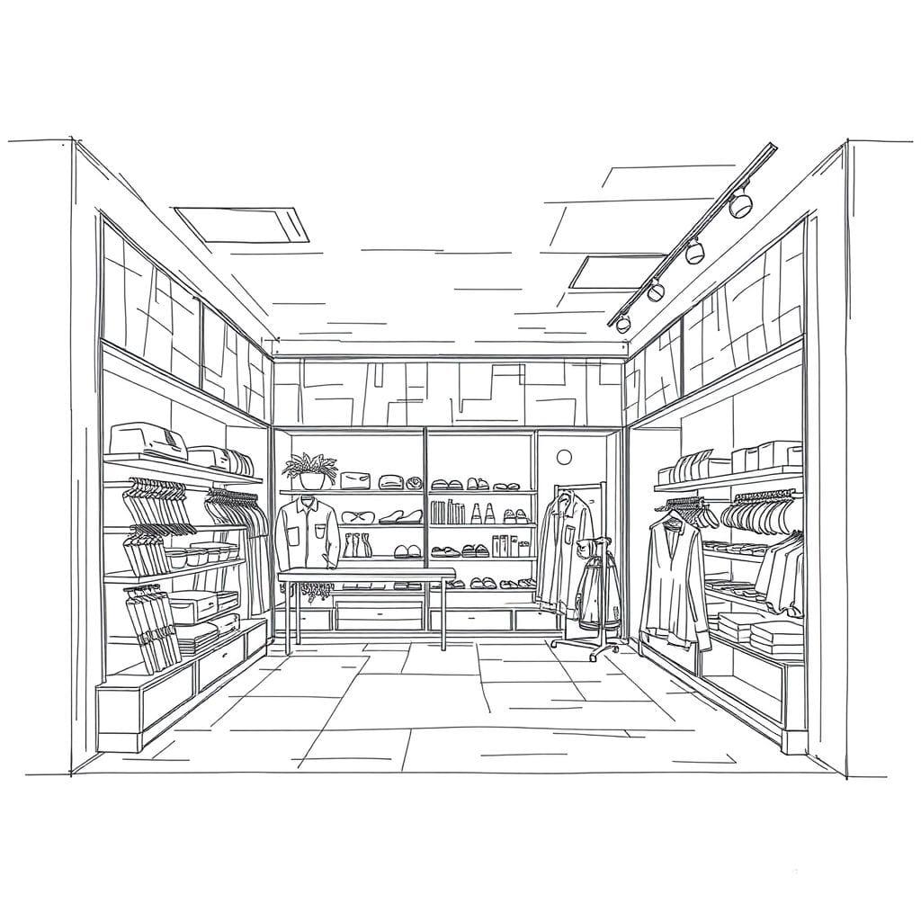 Sketch store - AI Generated