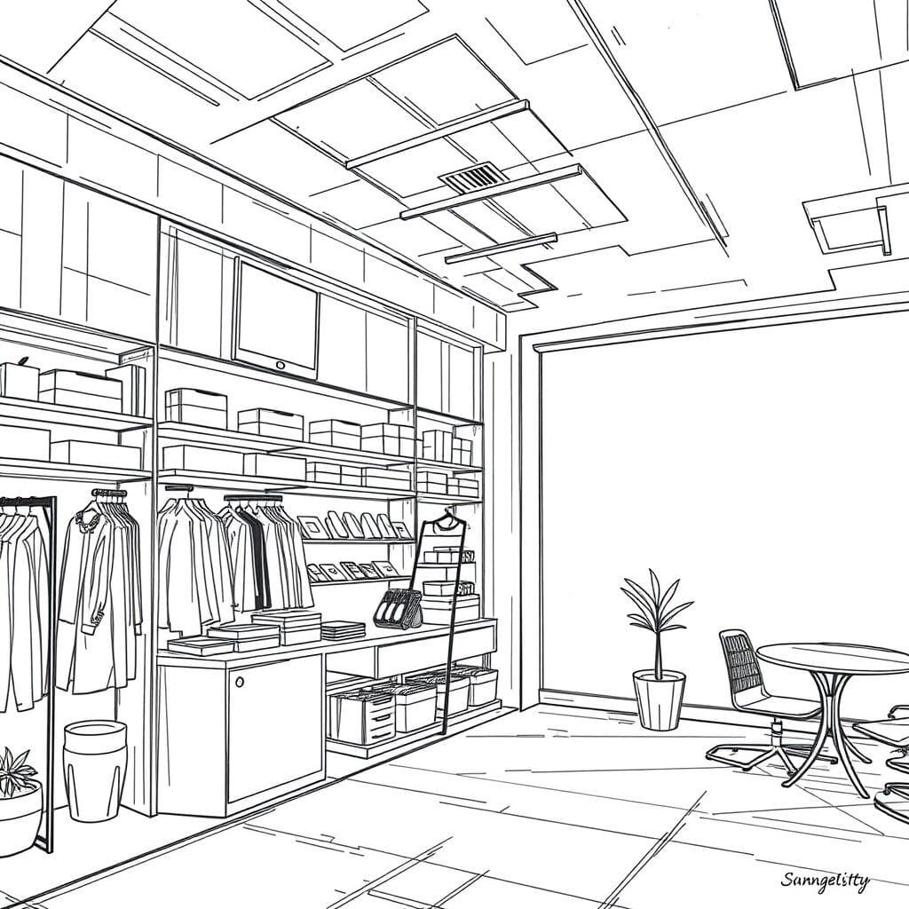 Sketch store - AI Generated