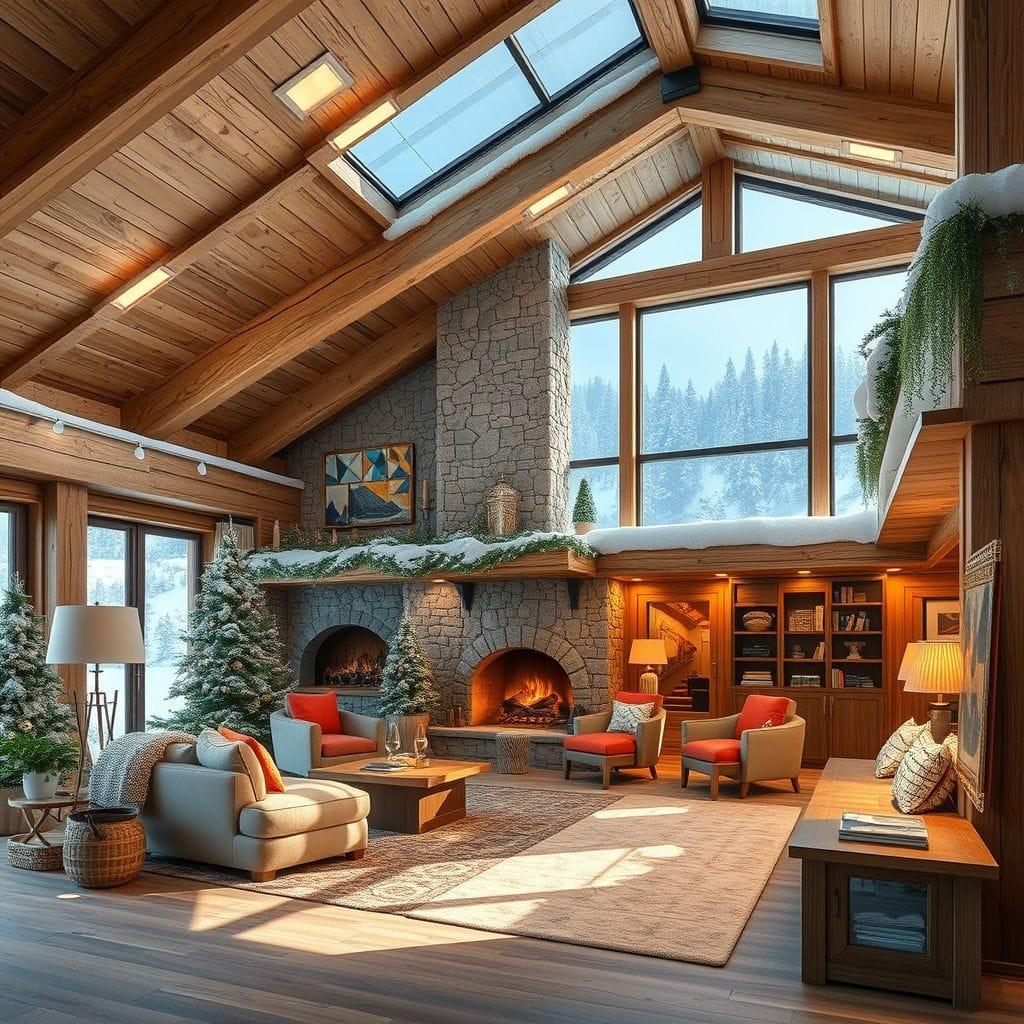 Ski Chalet exhibition space - AI Generated