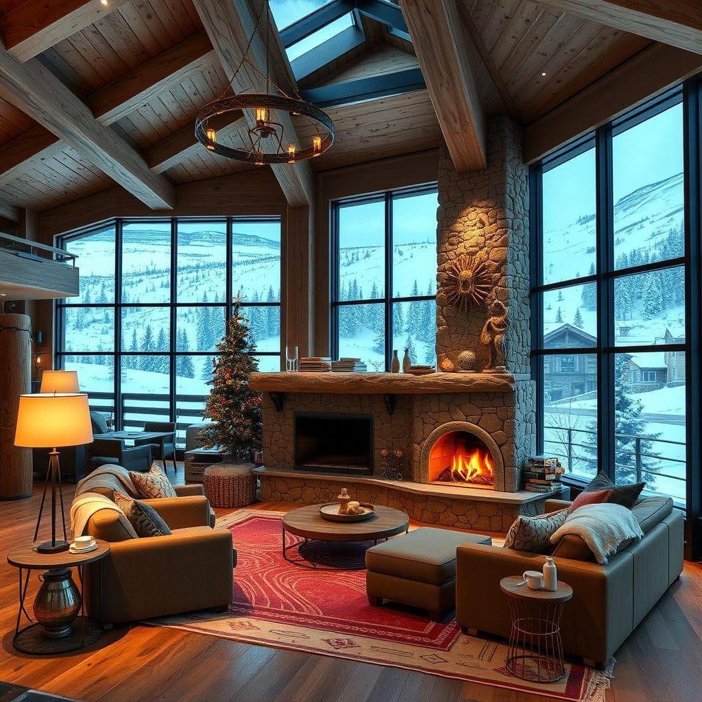 Ski Chalet exhibition space - AI Generated