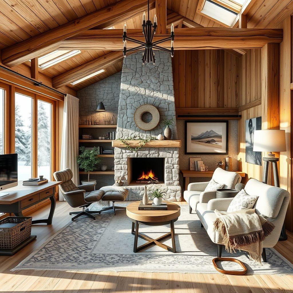 Ski Chalet office - AI Generated