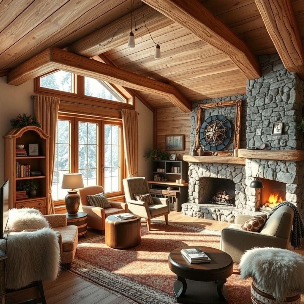 Ski Chalet office - AI Generated