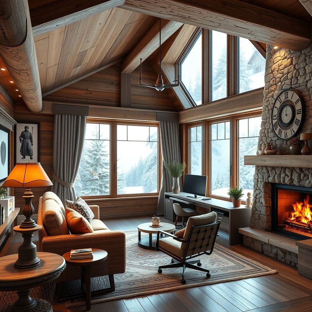 Ski Chalet office - AI Generated