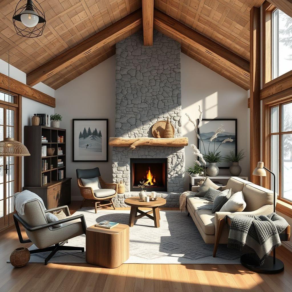 Ski Chalet office - AI Generated