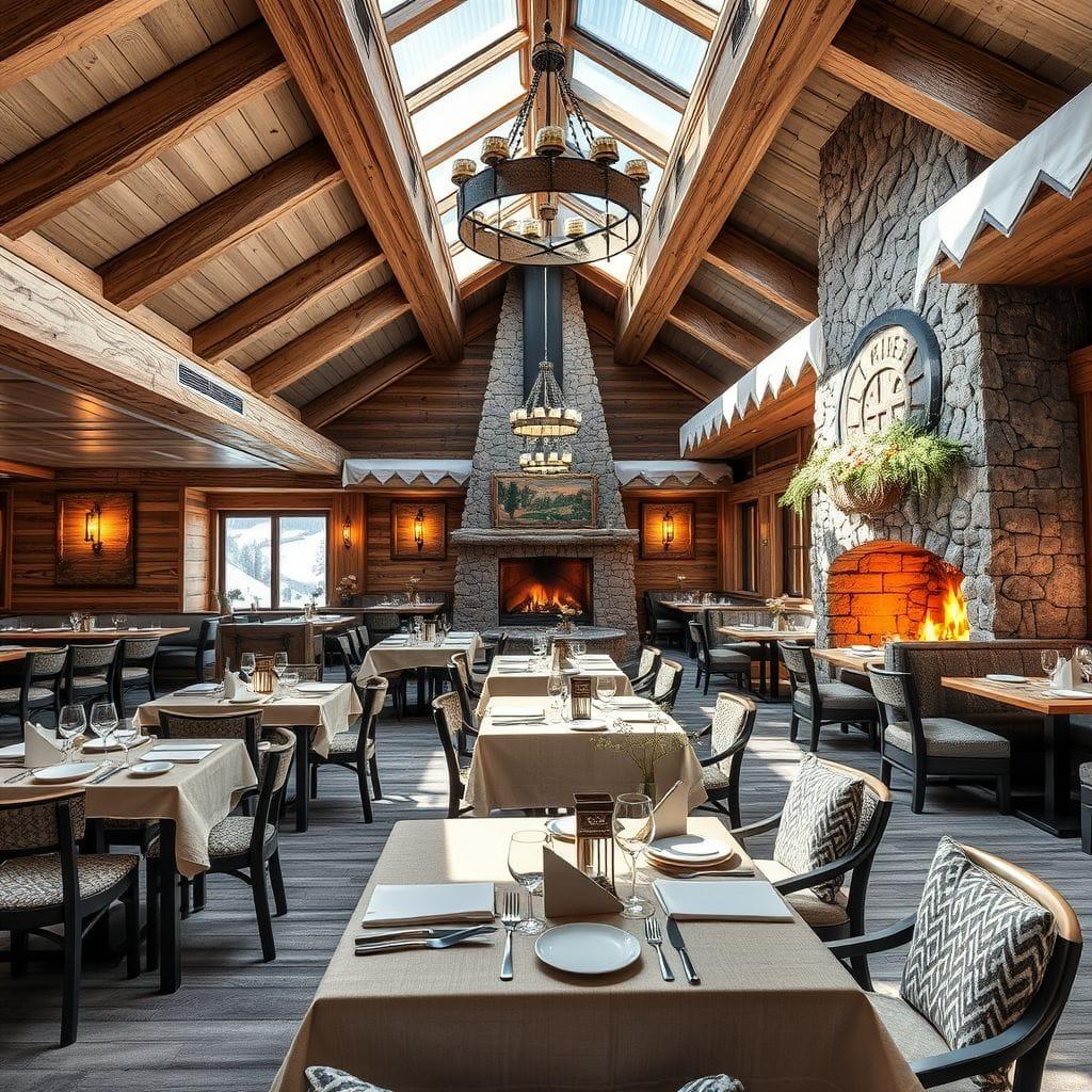 Ski Chalet restaurant - AI Generated