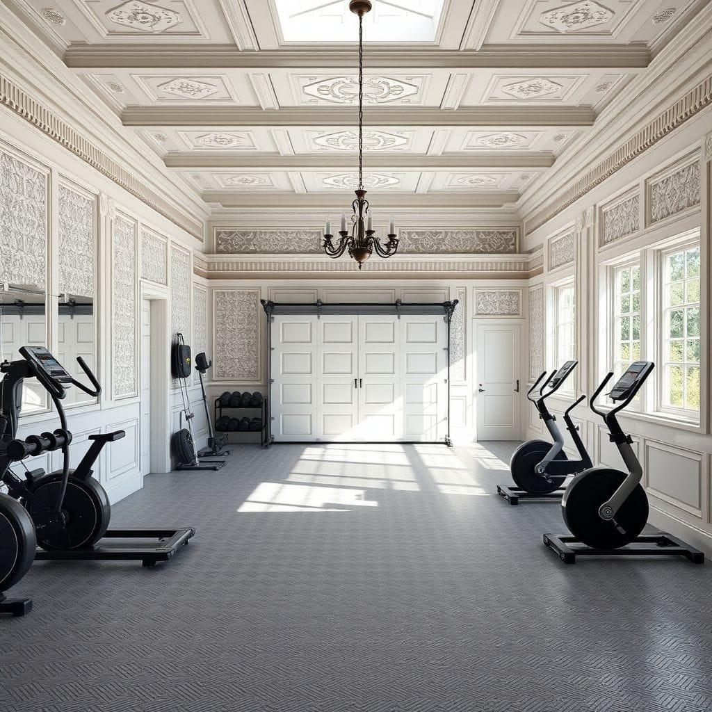Traditional garage gym - AI Generated