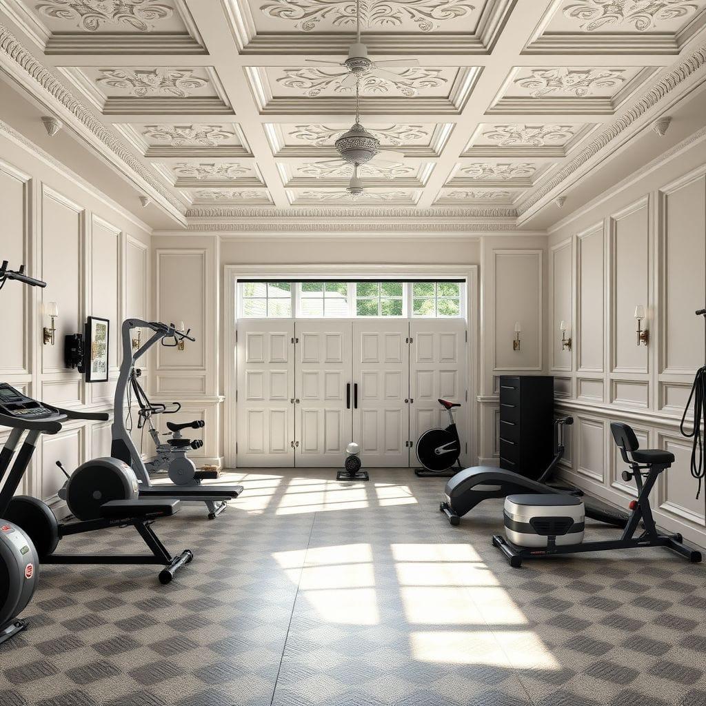 Traditional garage gym - AI Generated