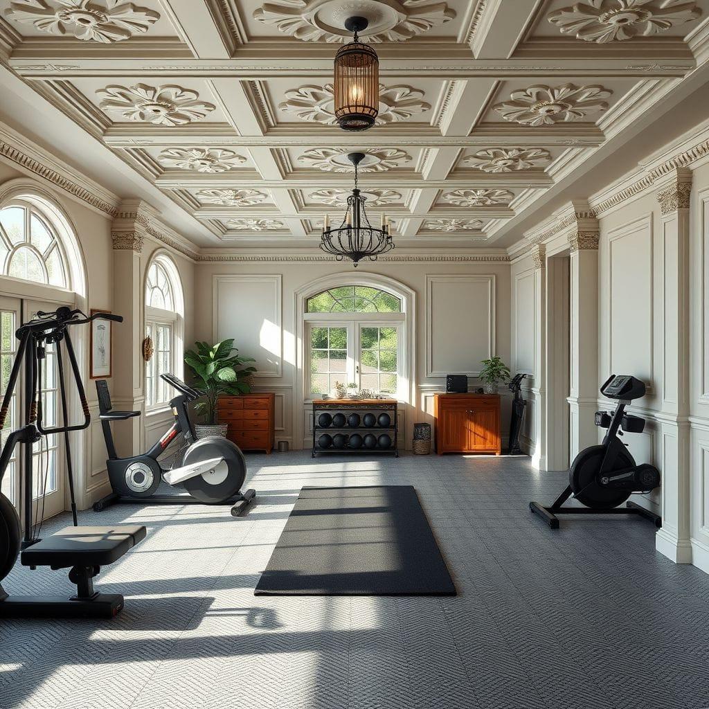 Traditional garage gym - AI Generated