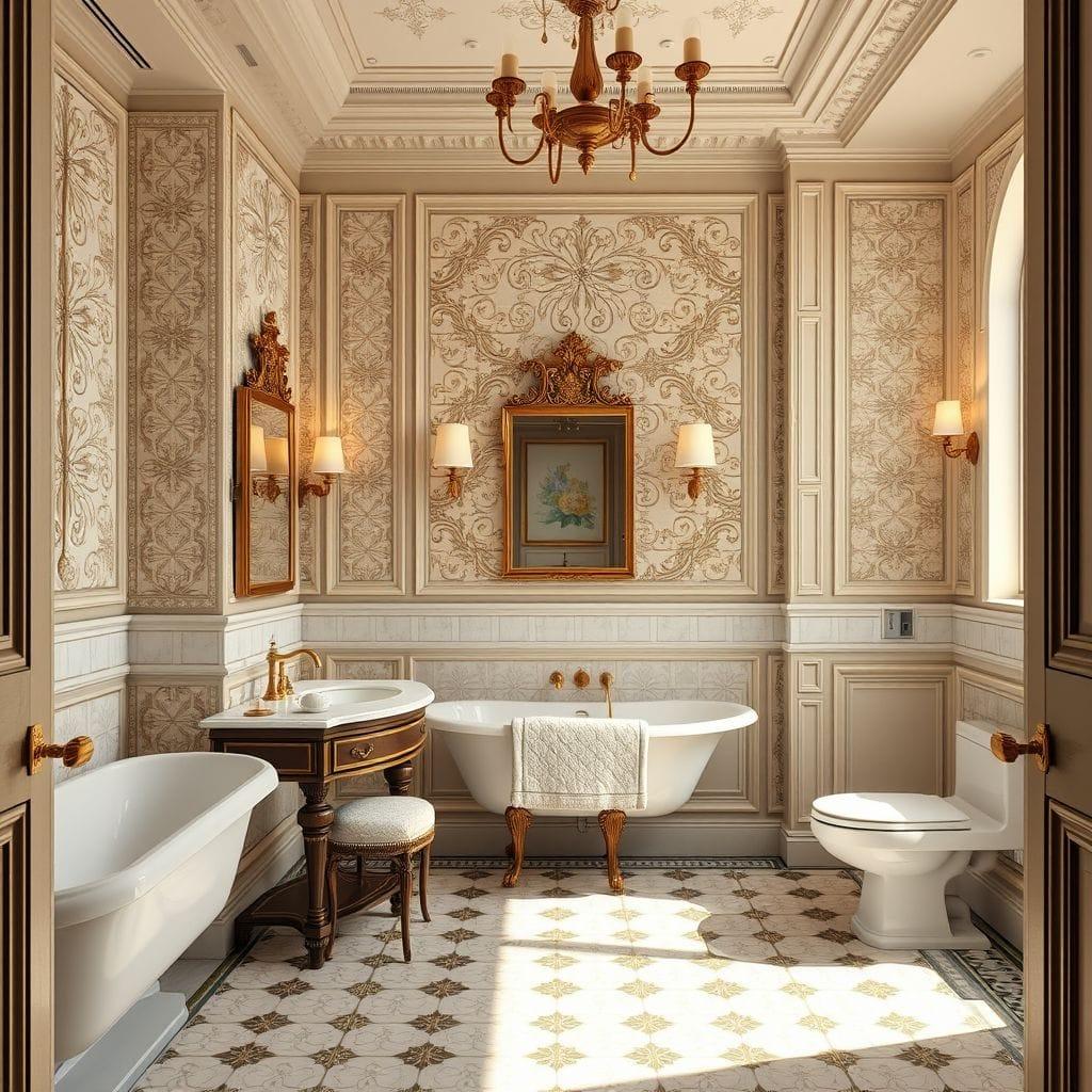 Traditional hotel bathroom - AI Generated