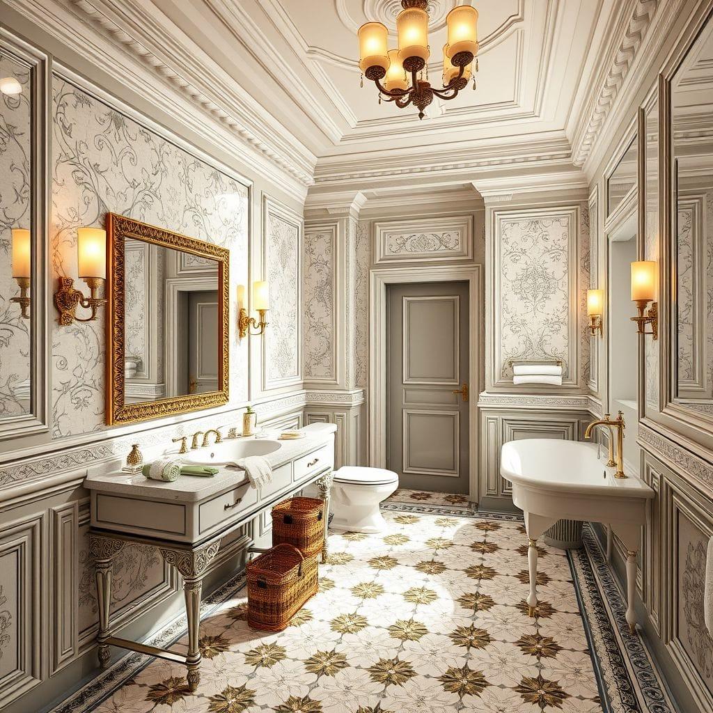 Traditional hotel bathroom - AI Generated