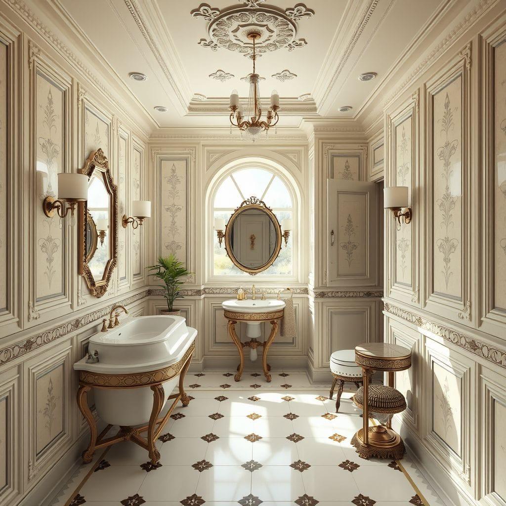 Traditional hotel bathroom - AI Generated