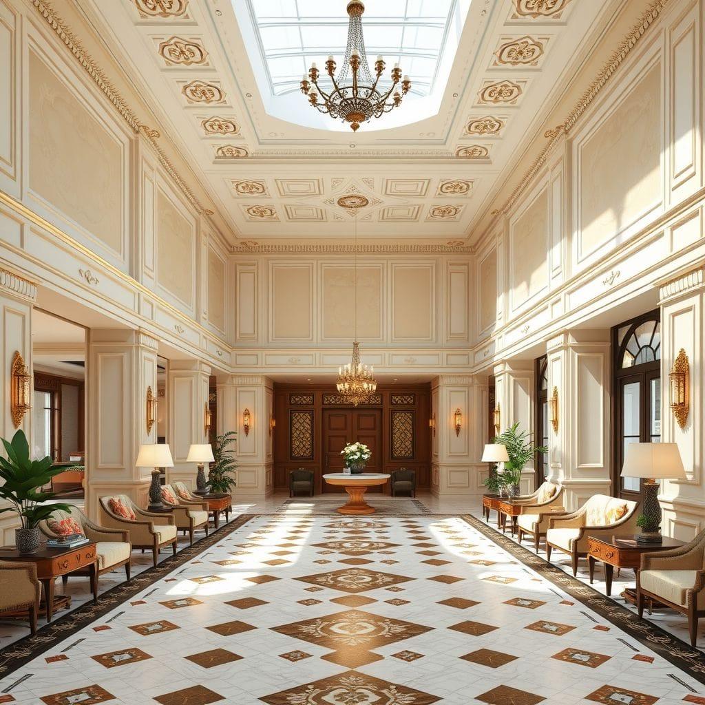 Traditional hotel lobby - AI Generated