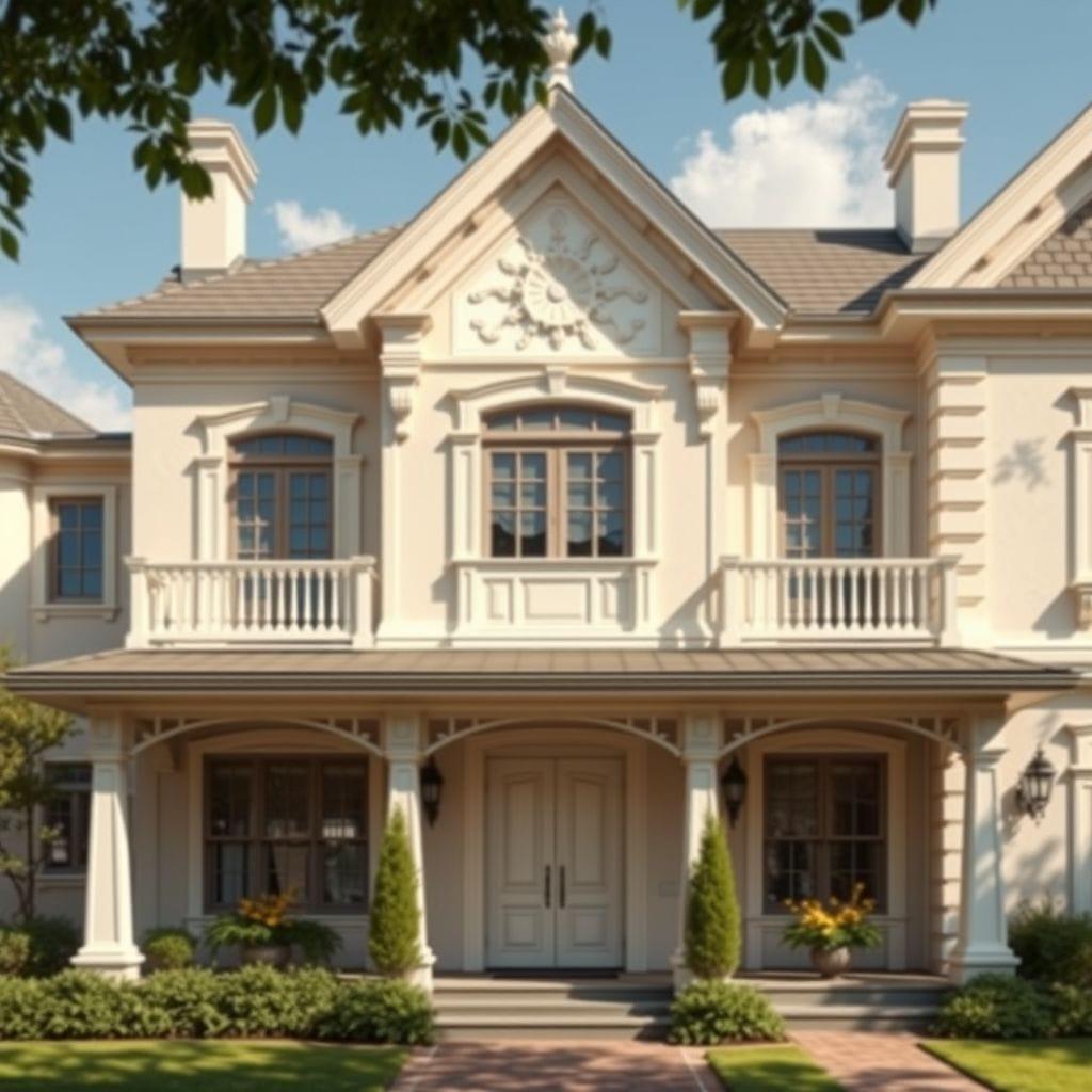 Traditional house exterior - AI Generated