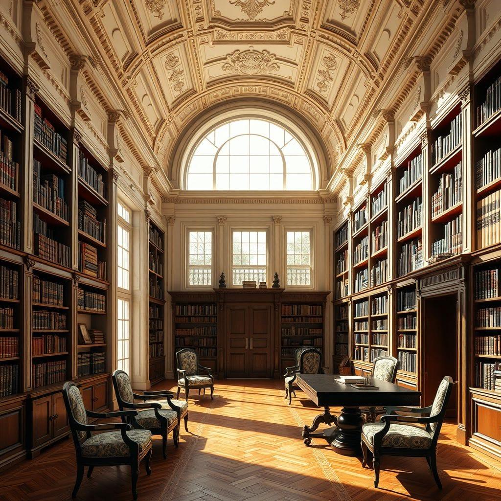 Traditional library - AI Generated