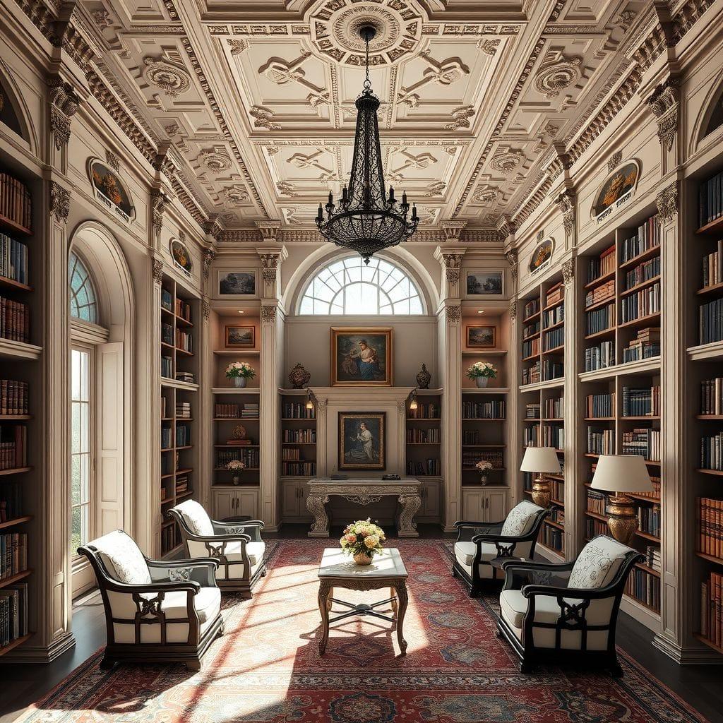 Traditional library - AI Generated