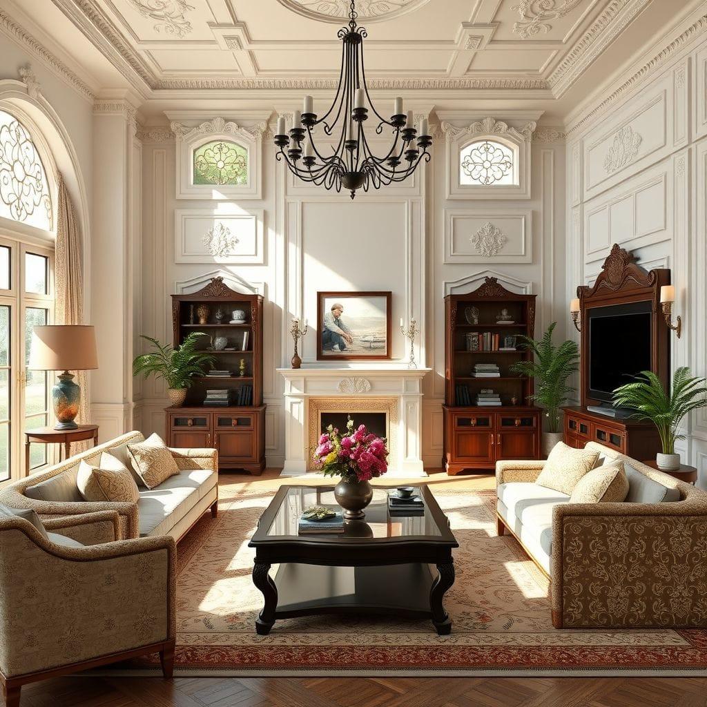 Traditional living room - AI Generated