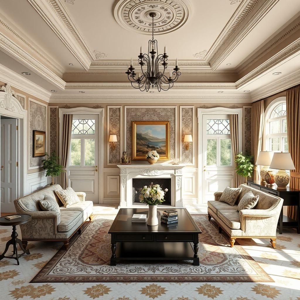 Traditional living room - AI Generated