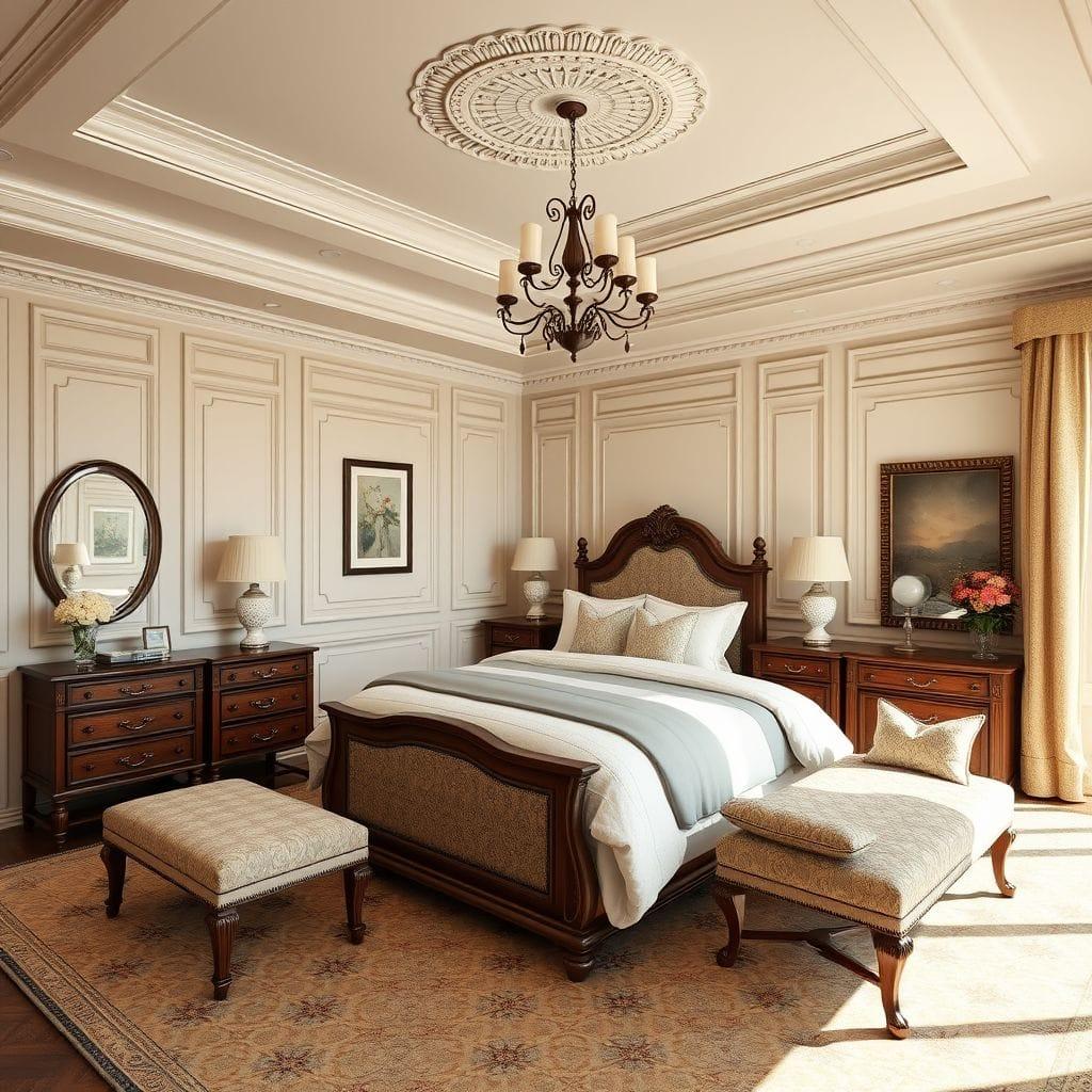 Traditional master bedroom - AI Generated